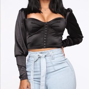 Fashionnova Black Crop Top